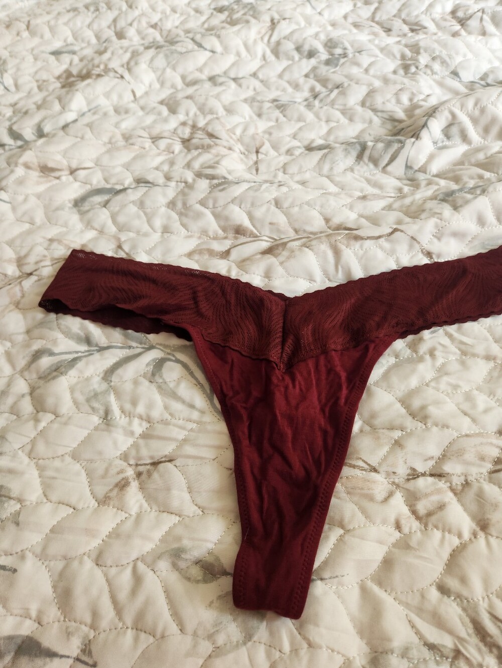 Soma Burgundy Seamless Thong Panty